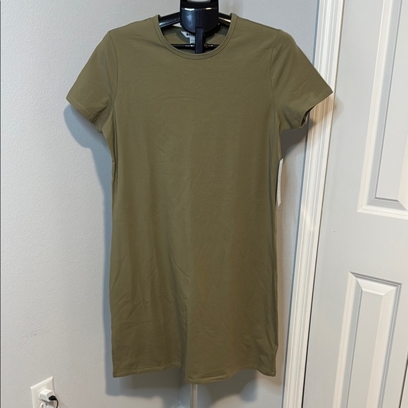 Athleta Olive Green Essential T-Shirt Dress​ - Picture 1 of 3
